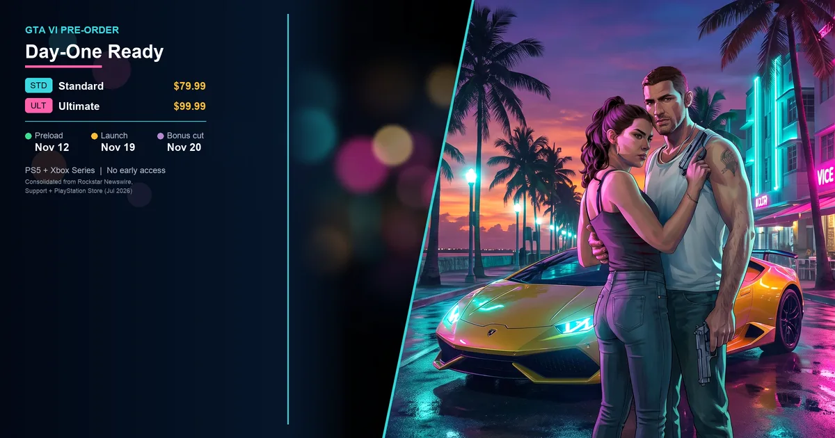 GTA 6 Pre-Order & Day-One Ready Checklist (2026)