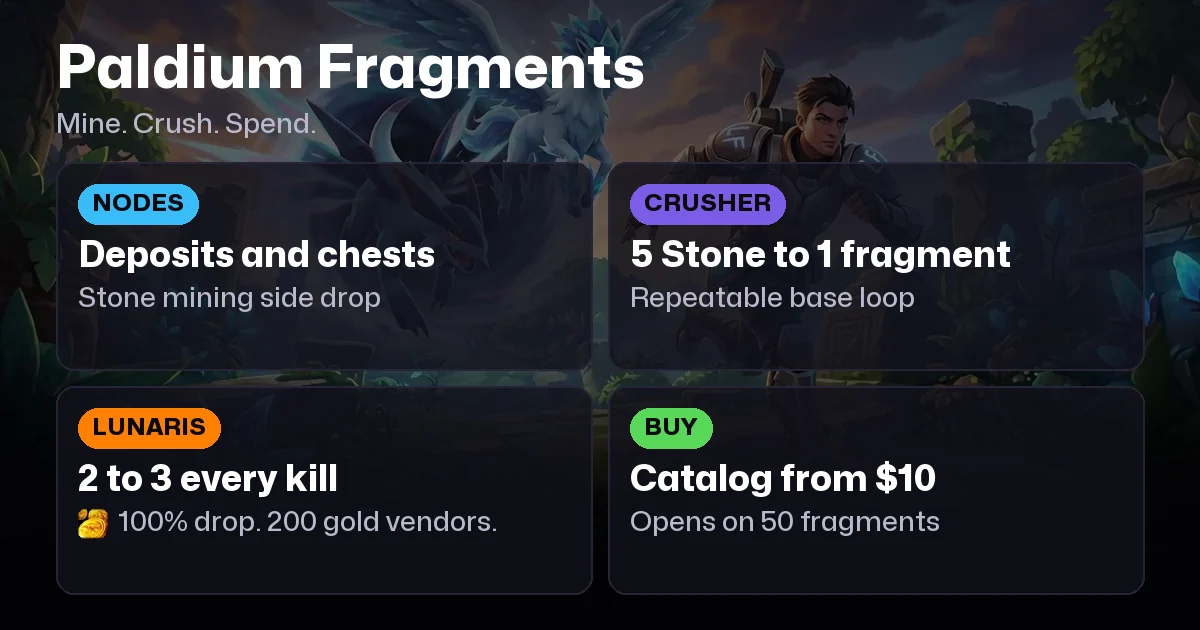 Palworld Paldium Farm: Where Fragments Drop (2026)