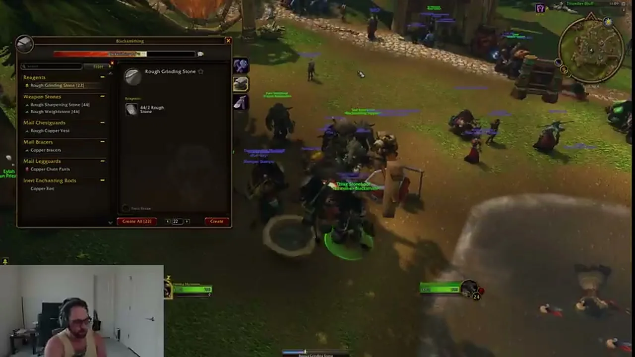 Blacksmithing 1 to 200 in game