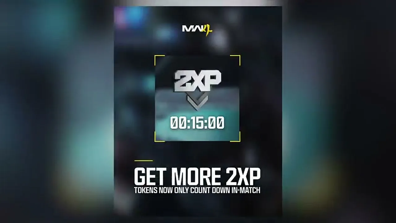 MW4 launch changes: 2XP tokens count down only in a match