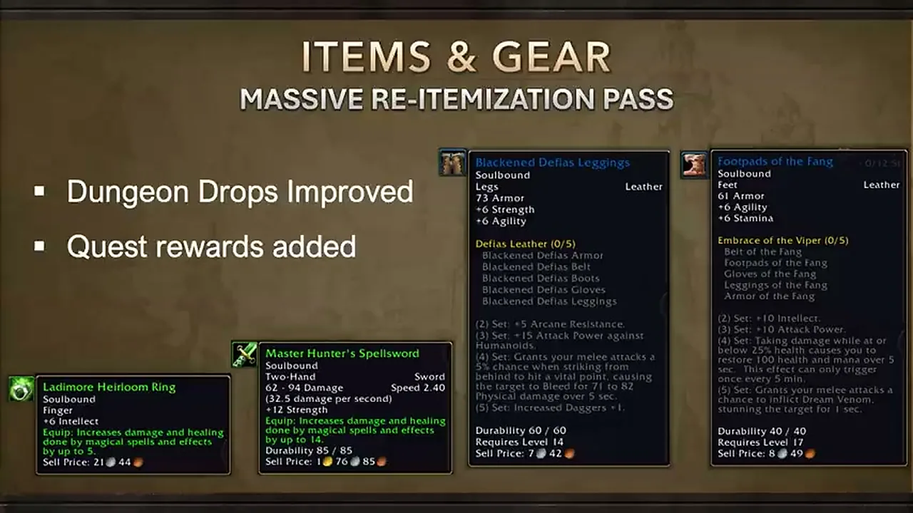 The re-itemization pass: blue boss loot and new rewards