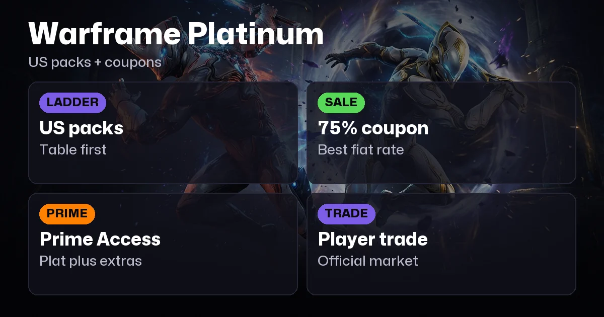 Warframe Platinum Guide (2026): Prices, Coupons and Cheap Plat