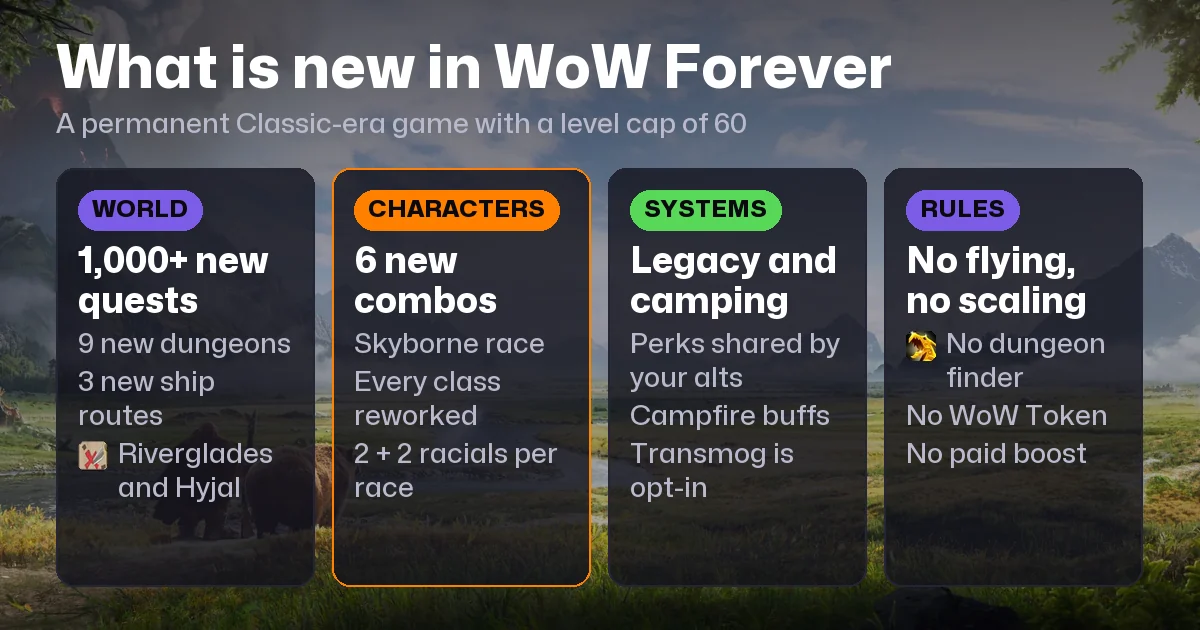 WoW Forever Explained: What It Is, What Is New, Dates and How to Get In