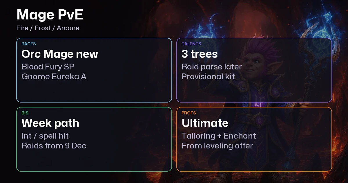 WoW Forever Mage PvE Guide: Fire, Frost, Arcane, BiS