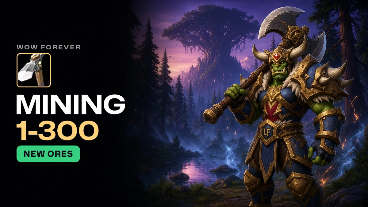 WoW Forever Mining Guide 1 to 300: Ore Routes, Smelting and New Ores