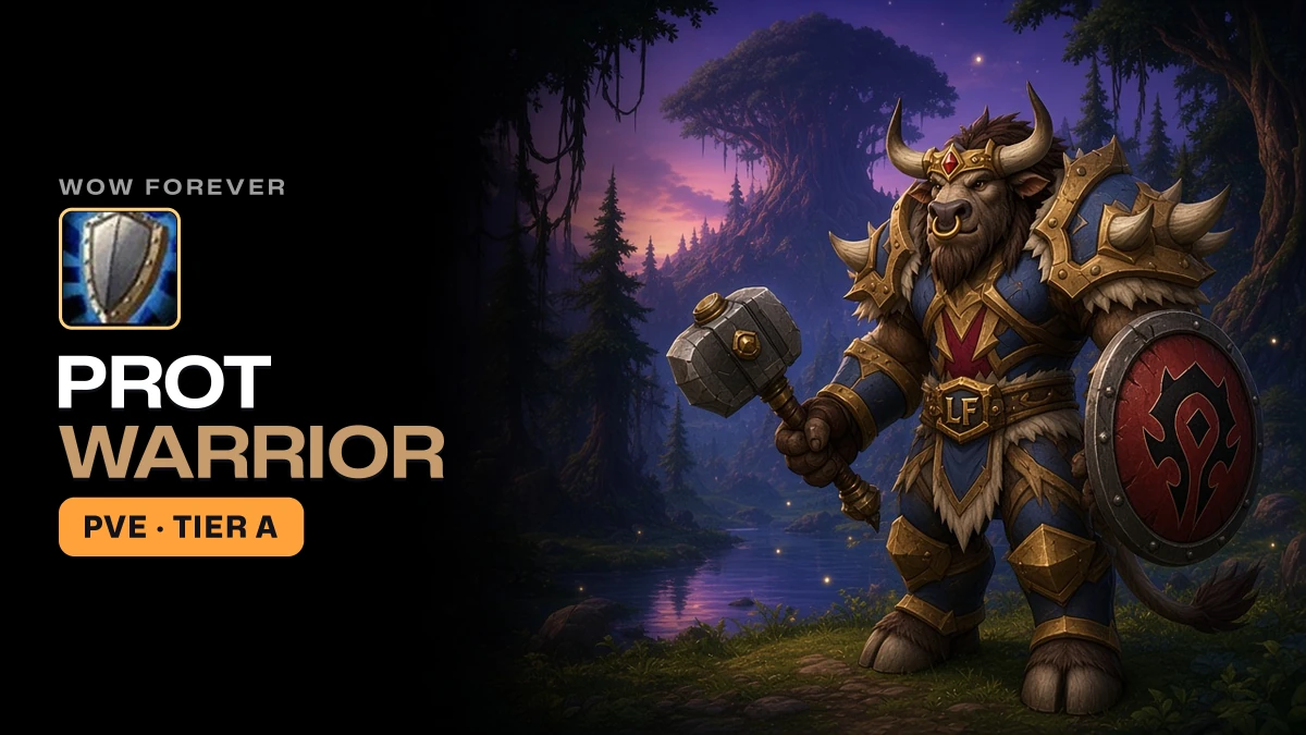 WoW Forever Protection Warrior Tank Guide: Talents, BiS, Best Race
