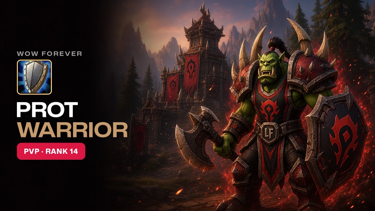 WoW Forever Protection Warrior PvP Guide: Flag Tank Build, Rank 14 Gear