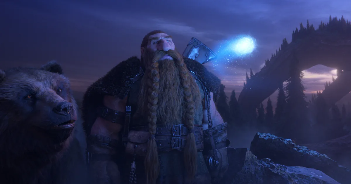 Dwarf Shaman with a bear companion in the WoW Forever cinematic — the new Alliance combo