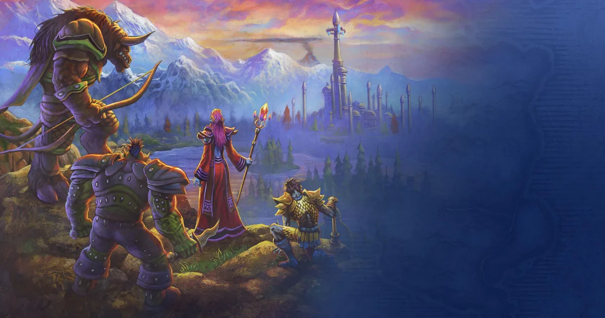 WoW Forever landing masthead — Azeroth wilderness