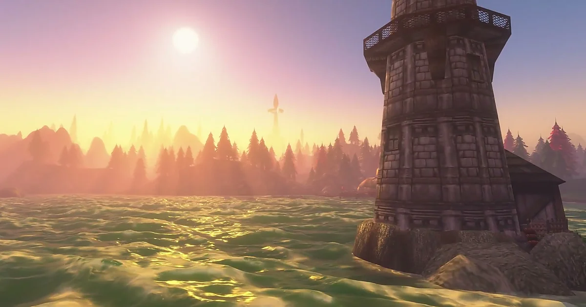 Beta screenshot shared by @Krelivane on X — updated water and lighting in WoW Forever