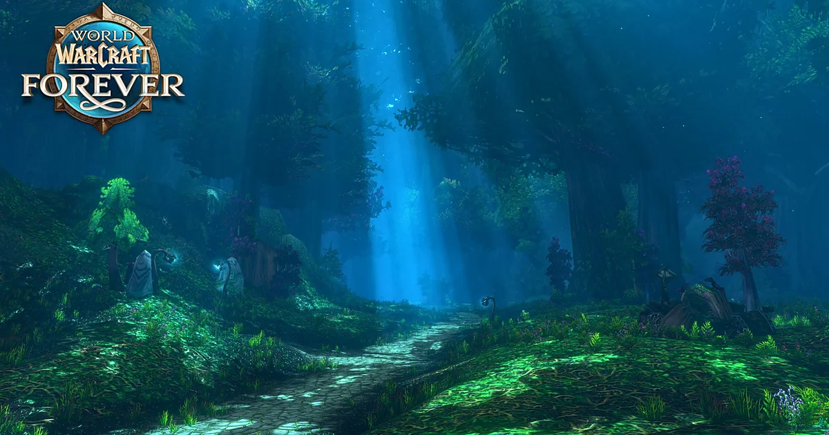 Beta screenshot shared by @ThankorLeWar on X — dynamic light and shadow in WoW Forever