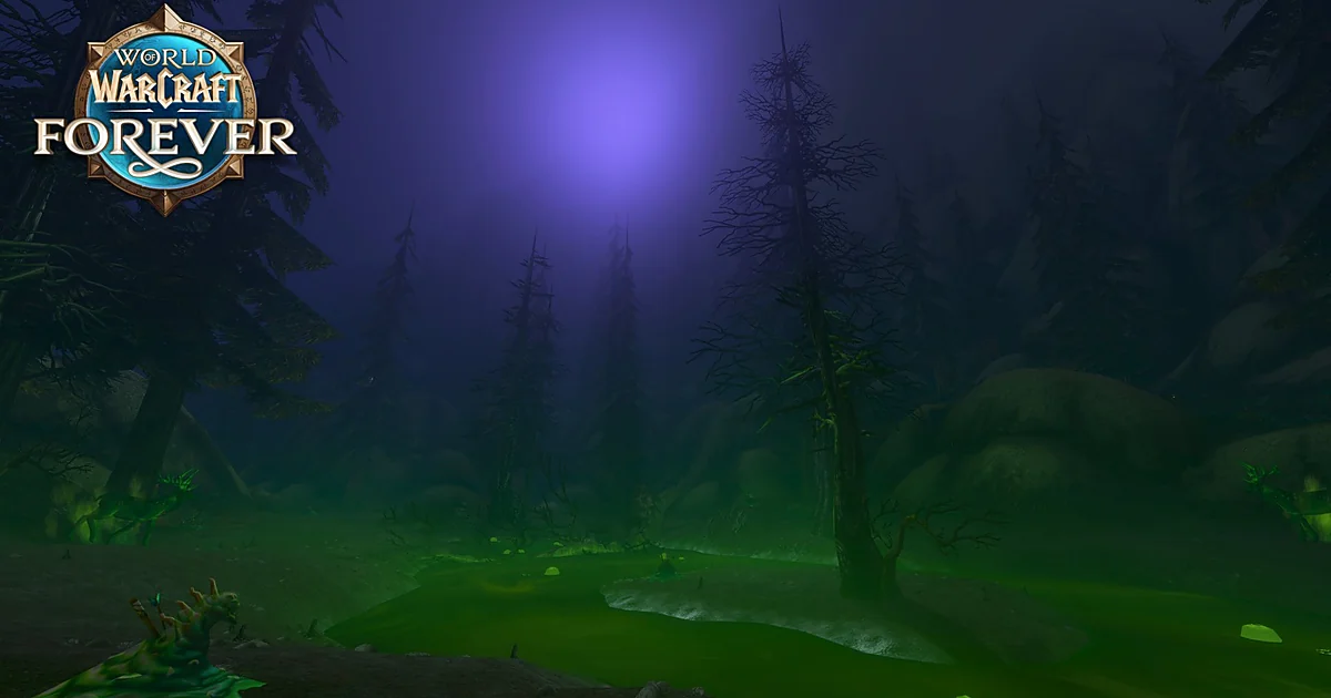 Beta screenshot shared by @ThankorLeWar on X — flowing water and fog in WoW Forever