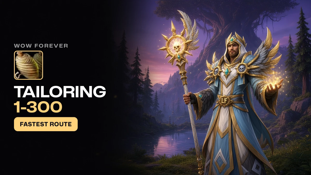 WoW Forever Tailoring Guide 1 to 300: Fastest Route, Trainers and Reagent Bags