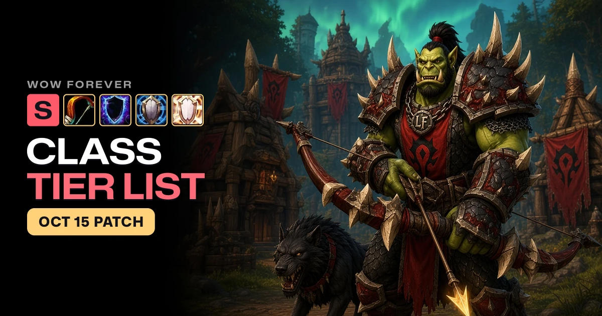 WoW Forever Class Tier List: Updated for the October 15, 2026 Patch Notes