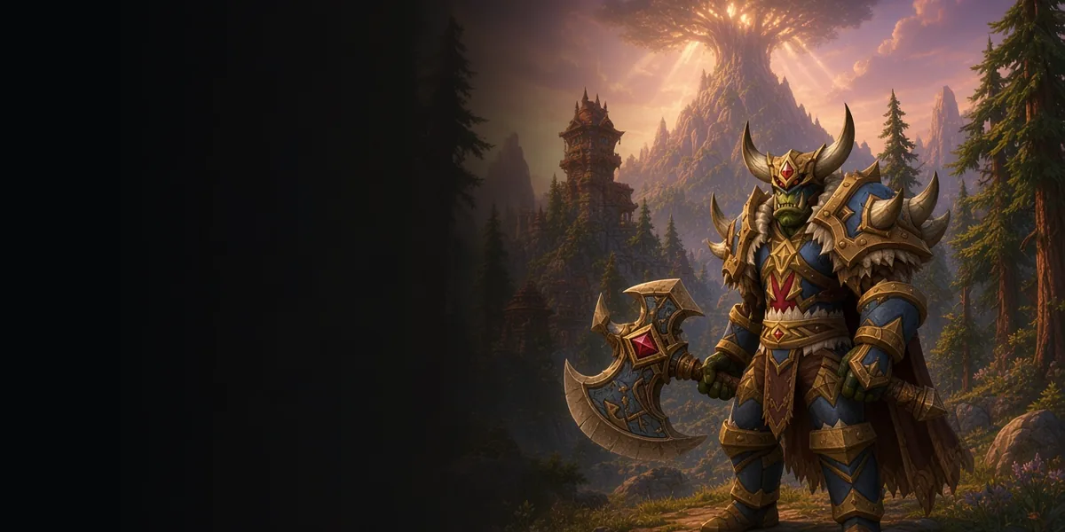 An orc warrior in his Hyjal raid set, WoW Forever