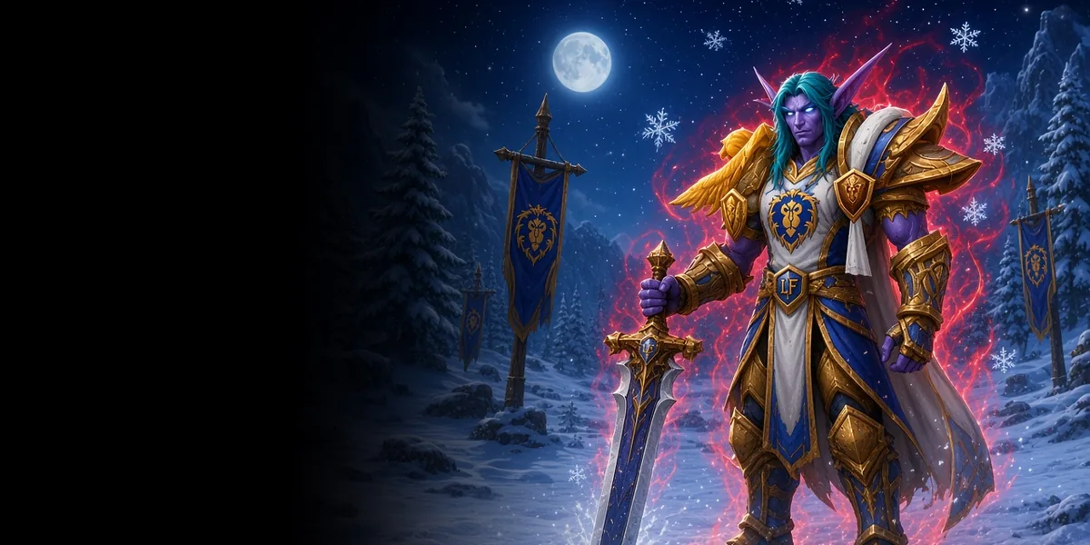 Night Elf Warrior in WoW Forever