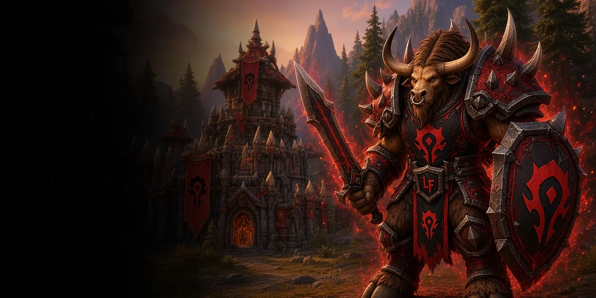 Tauren Warrior in WoW Forever