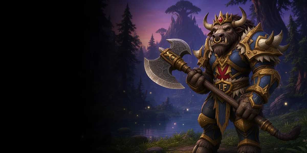 Tauren Warrior in WoW Forever