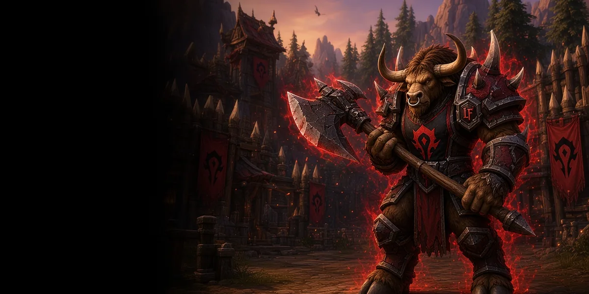 Tauren Warrior in WoW Forever