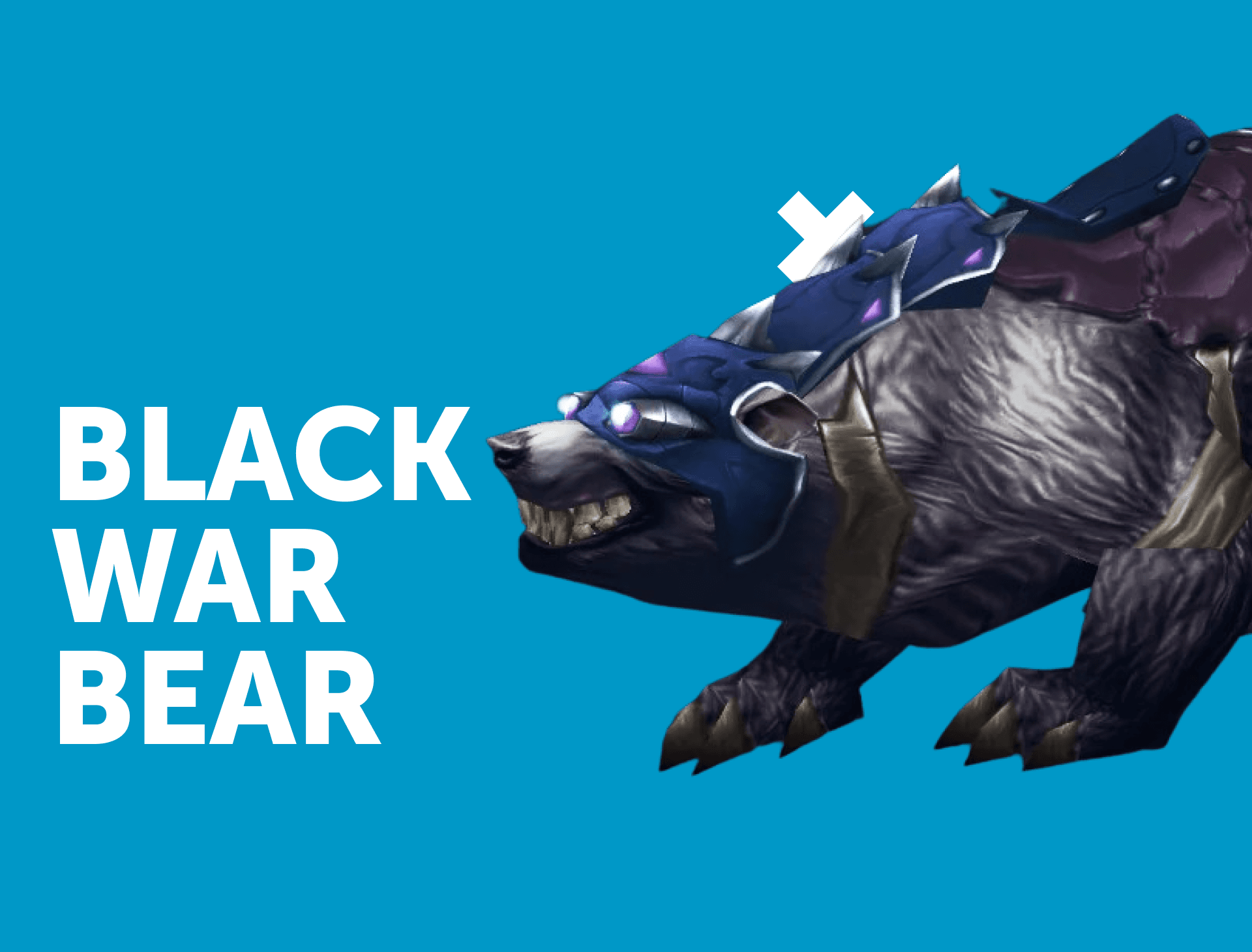 Black War Bear Mount