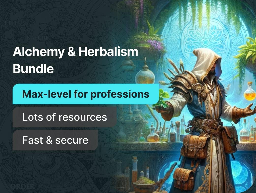 Alchemy + Herbalism Professions 1-450 Bundle