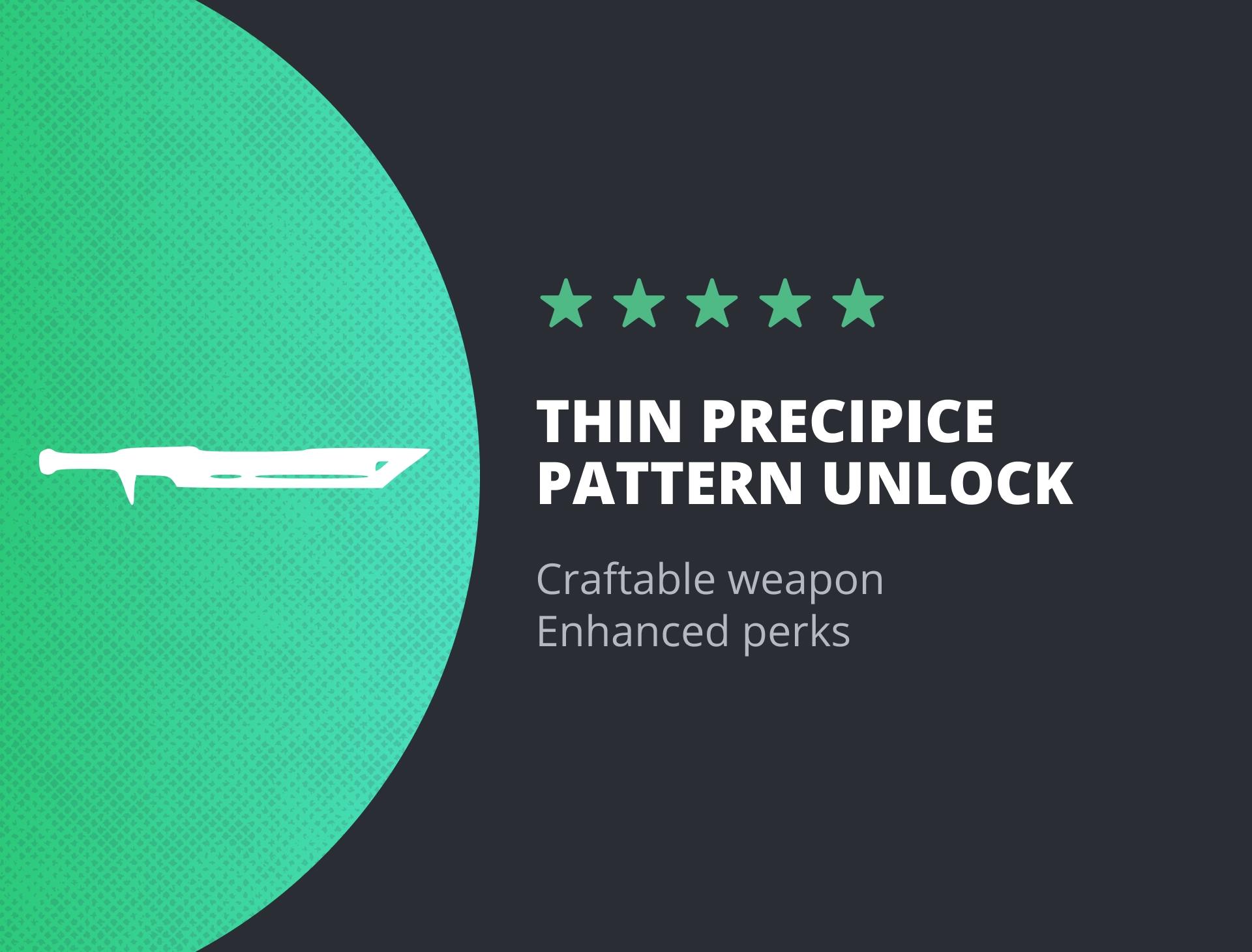 Thin Precipice Sword - Pattern unlock