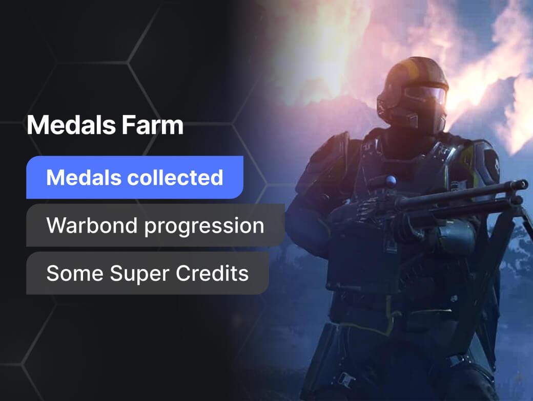 Medals Farm: 50 to 2,000