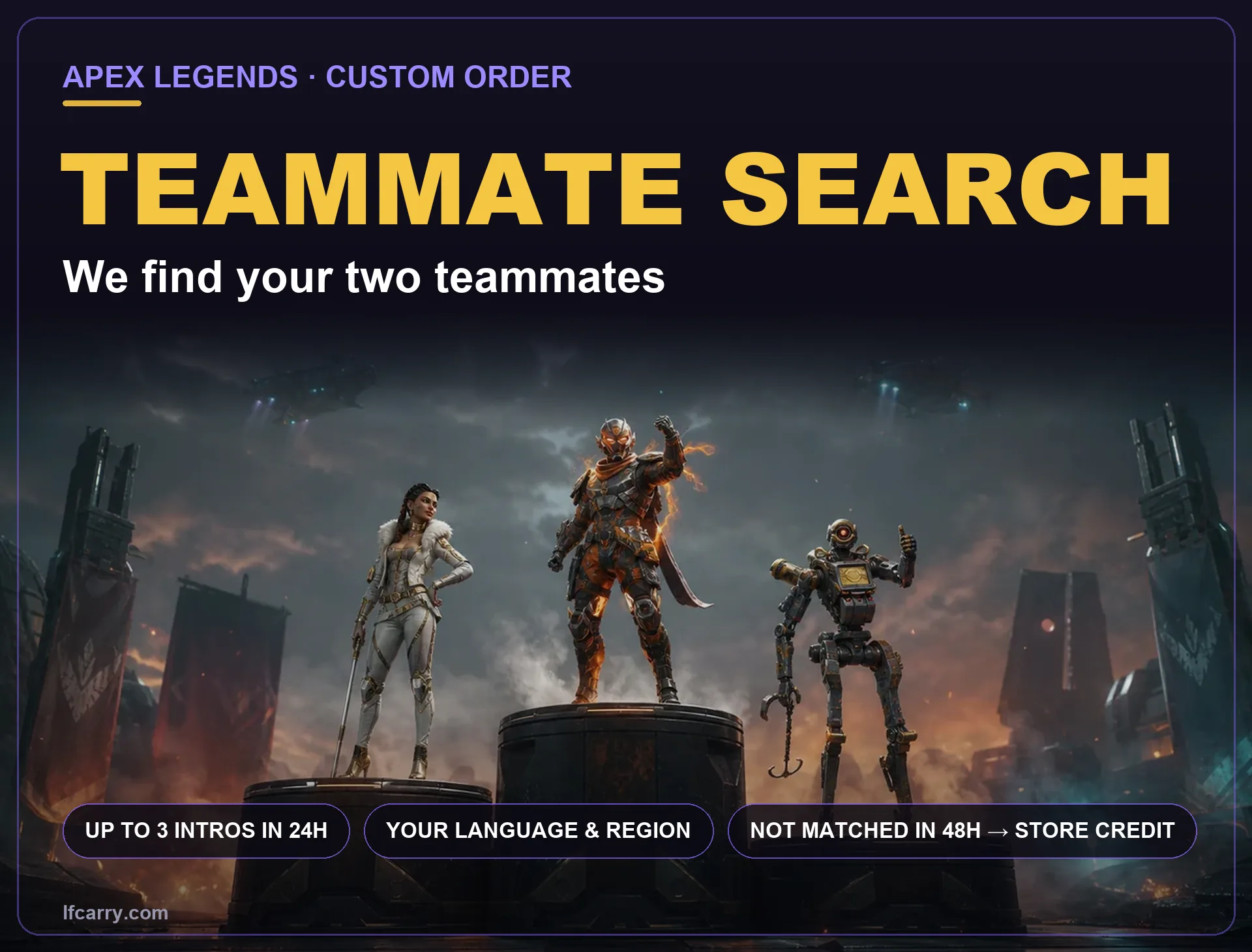 Apex Legends Teammate Search: We Find Your Two Teammates