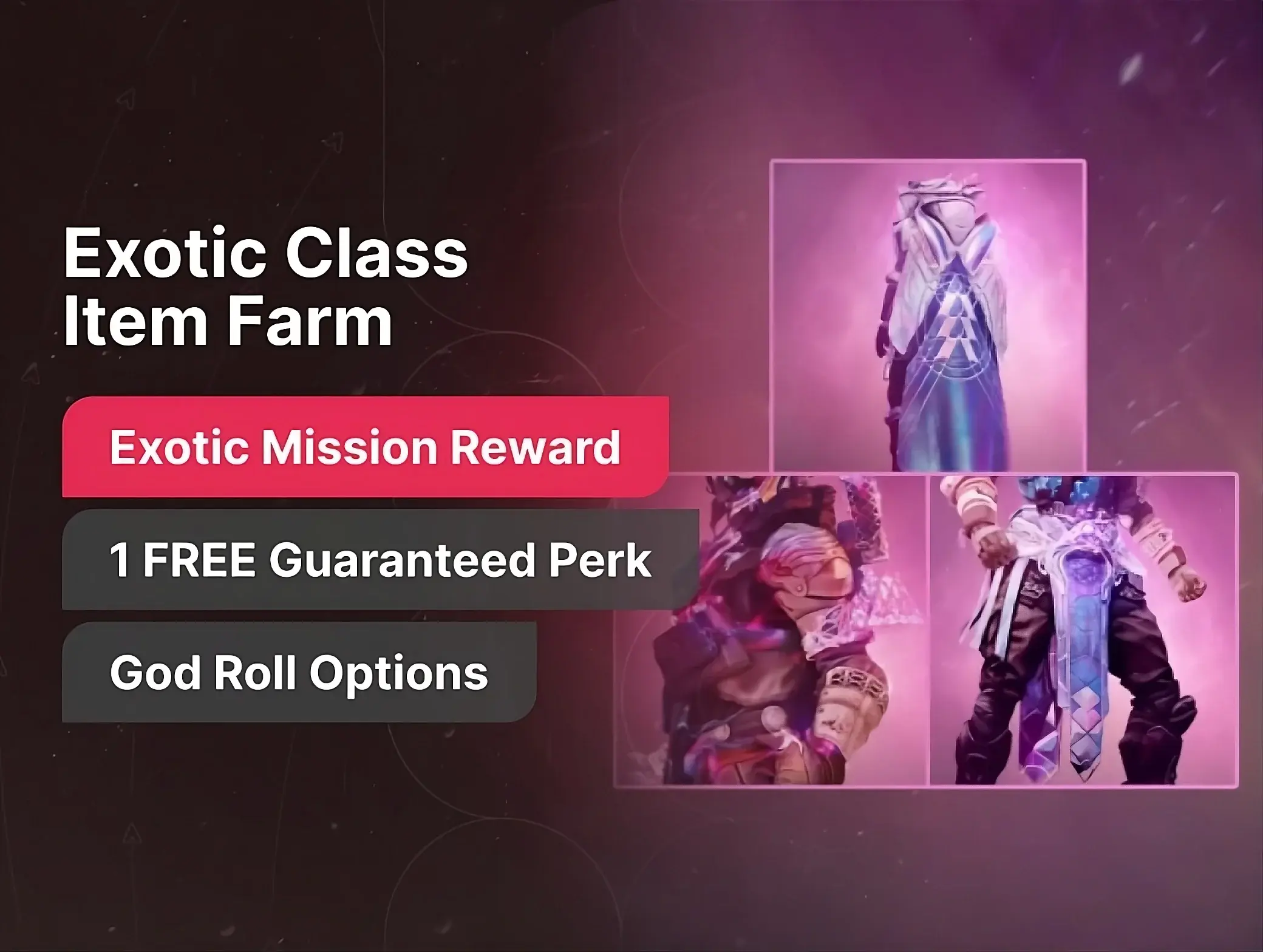 Exotic Class Item Farm | 1 FREE Guaranteed Perk