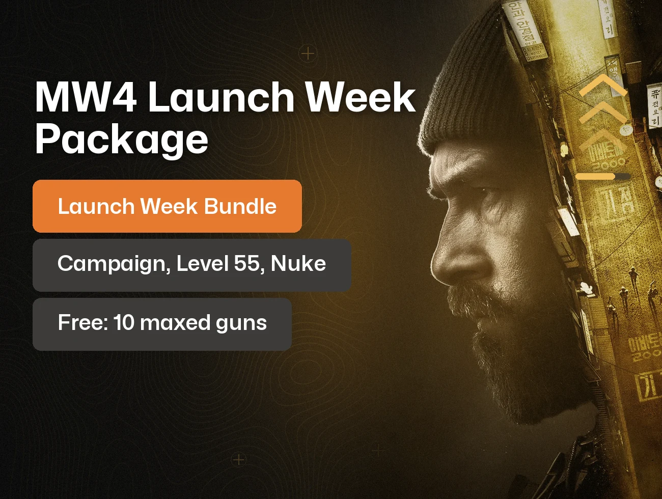 MW4 Launch Week Package: Campaign, Level 55, 10 Maxed Guns, Nuke
