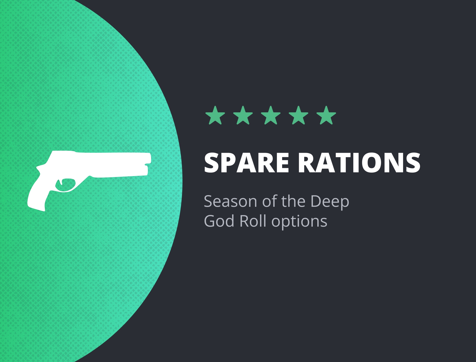 Spare Rations god roll - Destiny 2