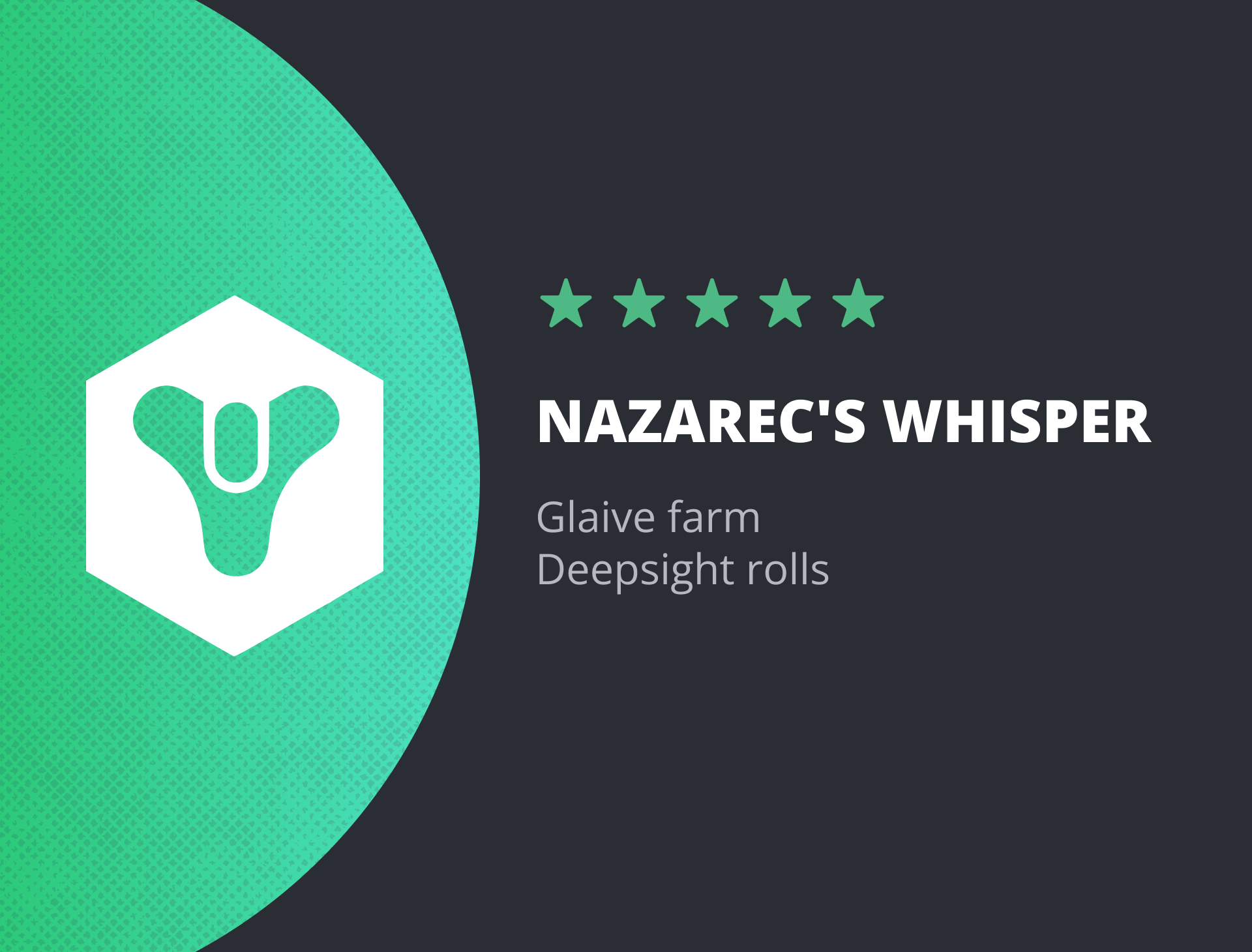 Buy Destiny 2 Nazarec's Whisper Glave Farm Boost LFCarry